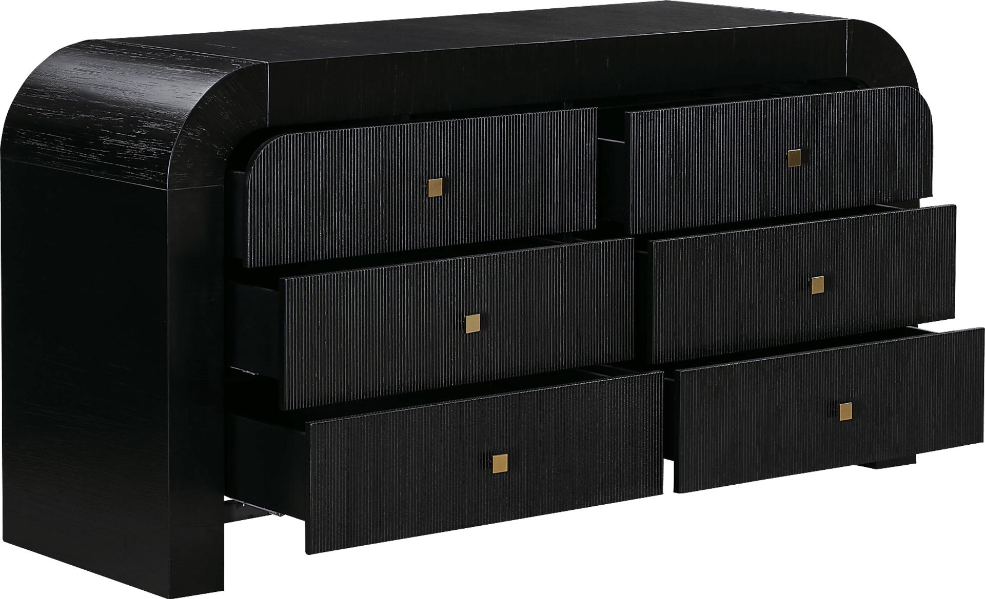 Black Dresser: 6,8,9 Drawer Double Dressers