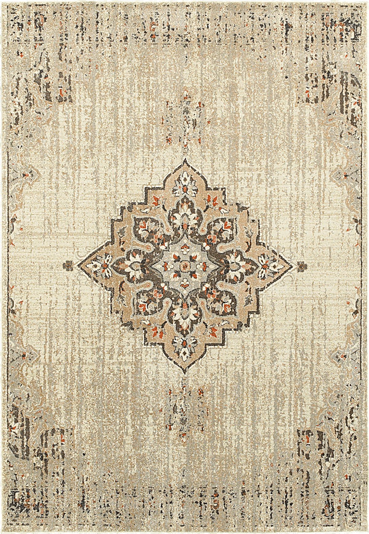 Azzaro Ivory Beige Rug | Rooms to Go