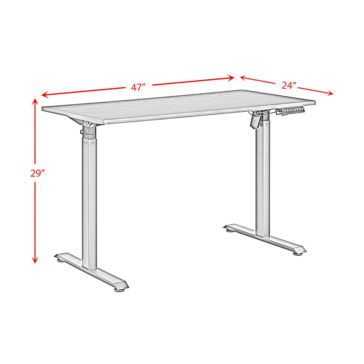 Baben Black Metal Adjustable Height | Rooms to Go
