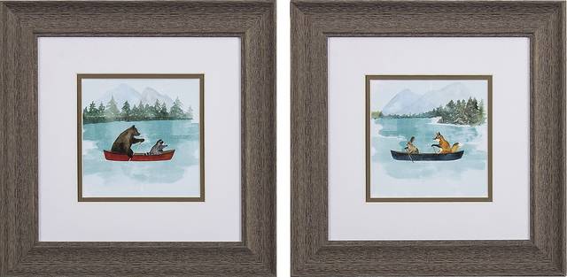 Babiana Green Wall Art Set of 2 - Thumbnail - Image 1