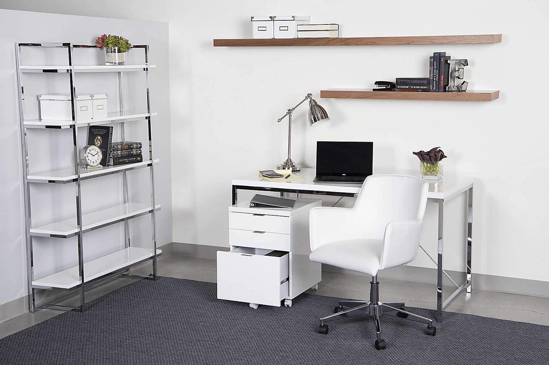Babineaux I White Office Chair - Image 2