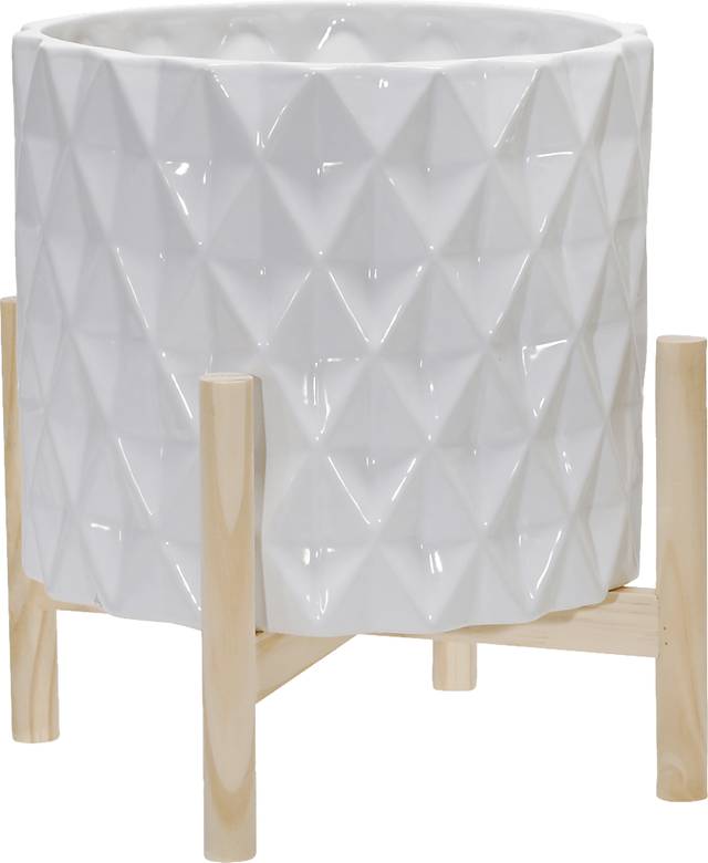 Babsdale White Planter - Thumbnail - Image 1