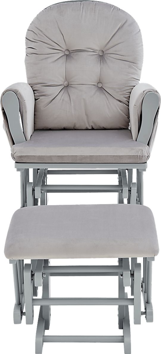Baby Cache Coletta Light Gray Glider and Ottoman