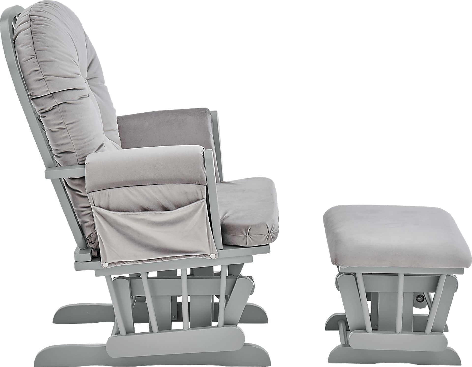 Nursery Coletta Dark Gray Glider and Ottoman - Image 3