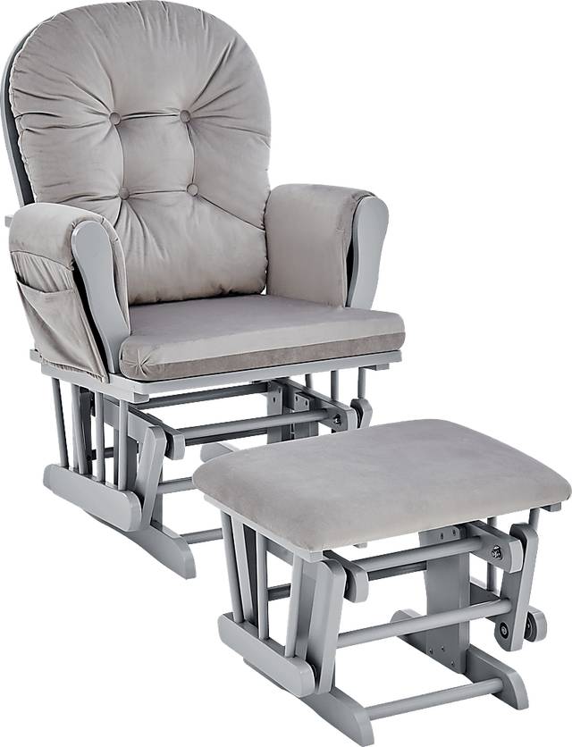 Nursery Coletta Dark Gray Glider and Ottoman - Thumbnail - Image 1