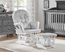 Baby Cache Coletta Light Gray-White Glider and Ottoman