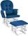Baby Cache Coletta Navy Glider and Ottoman