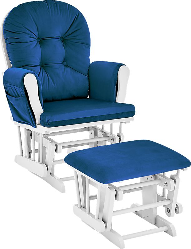 Nursery Coletta Navy Glider and Ottoman