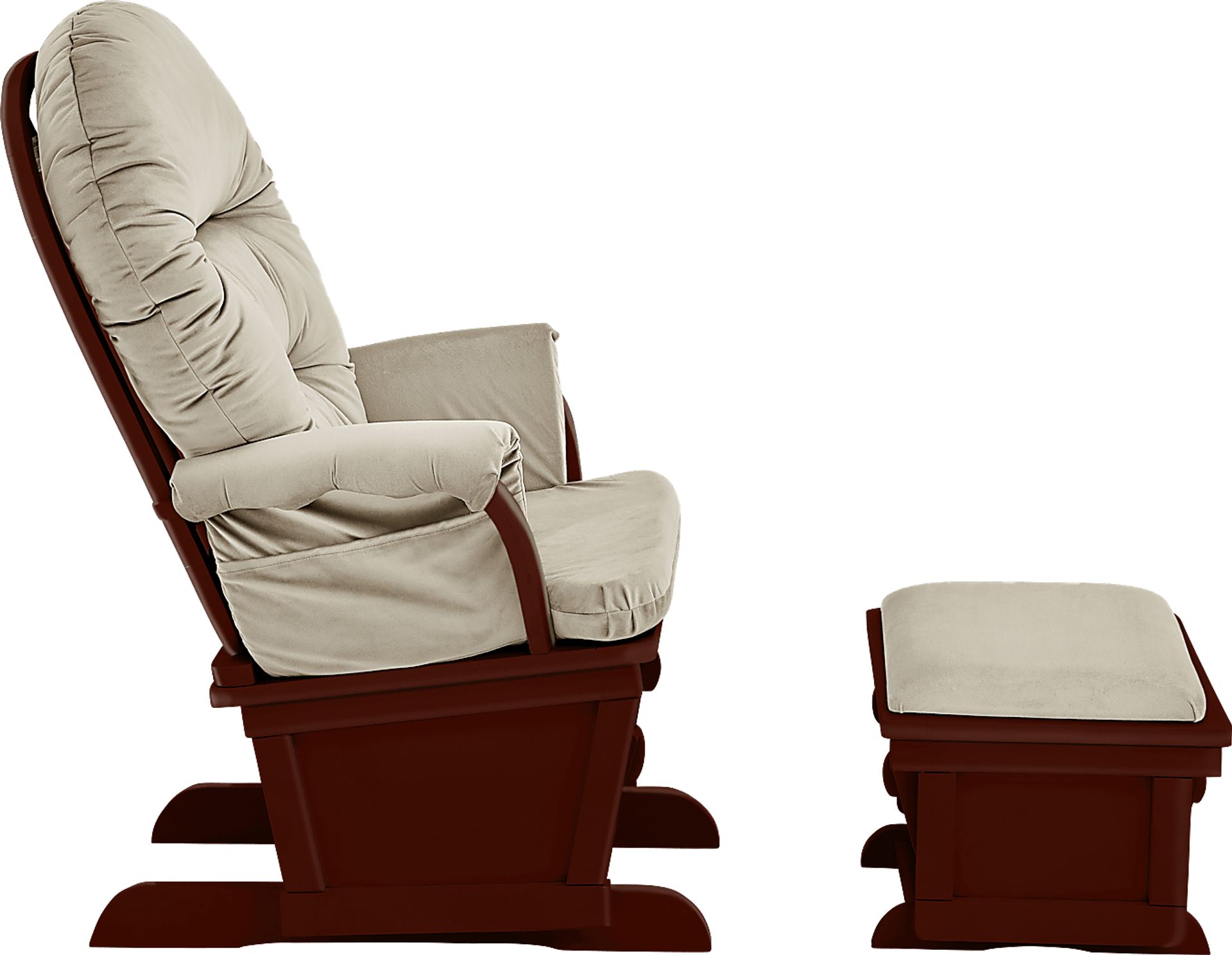 Nursery Faolan Beige Glider and Ottoman - Image 4