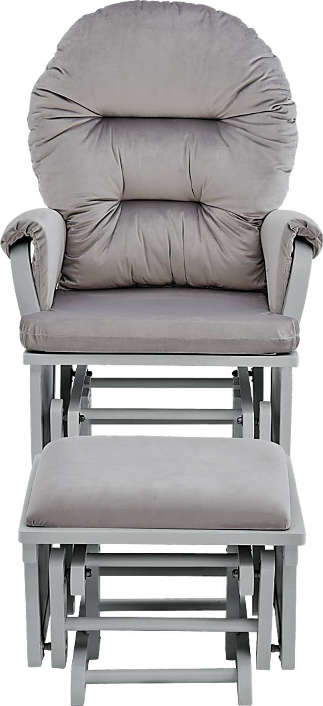 Nursery Faolan Dark Gray Glider and Ottoman - Thumbnail - Image 4