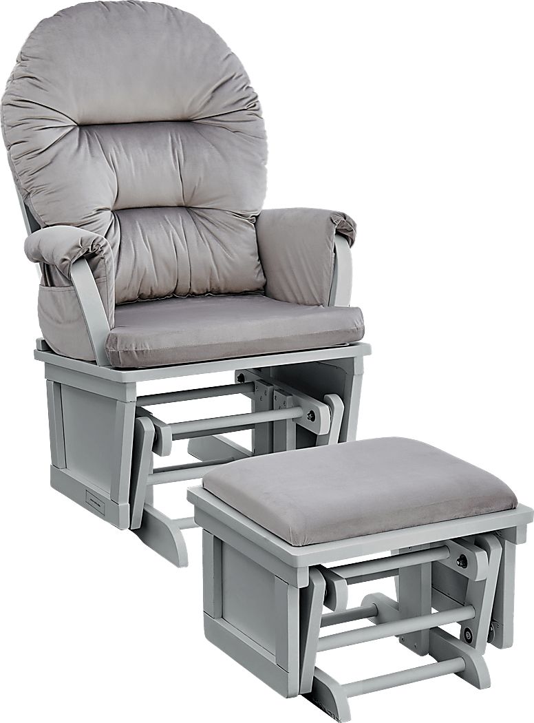 Baby Cache Faolan Light Gray Glider and Ottoman Rooms To Go