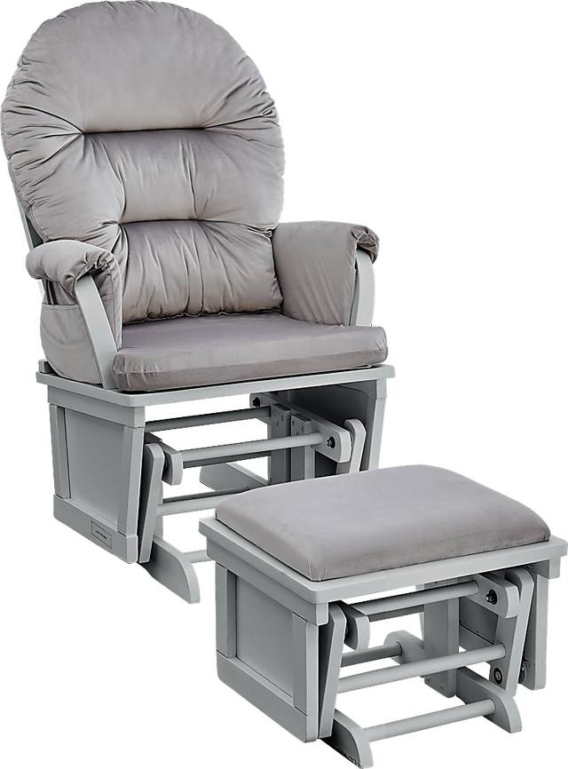 Nursery Faolan Dark Gray Glider and Ottoman - Thumbnail - Image 1
