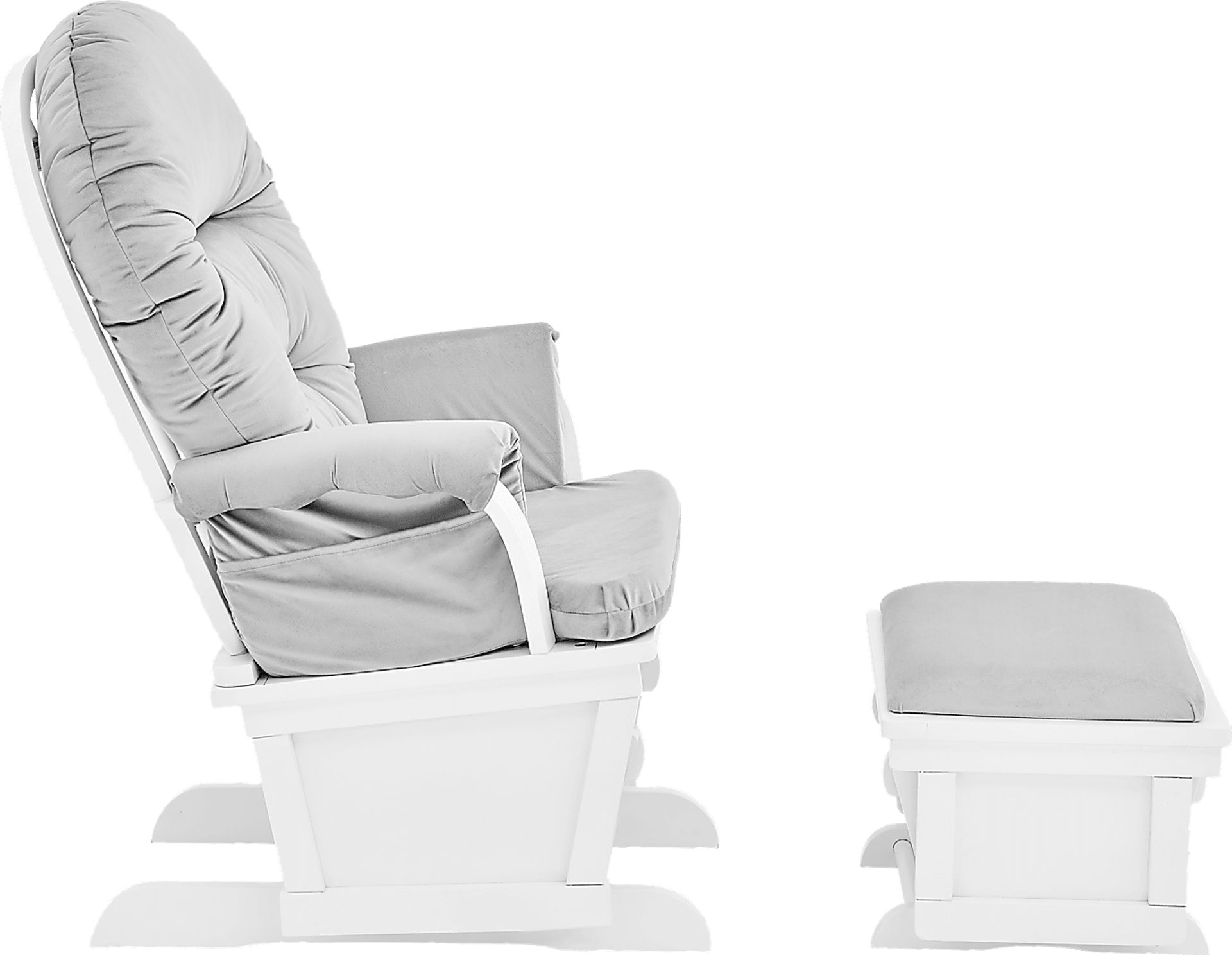 Nursery Faolan Light Gray Glider and Ottoman - Image 3