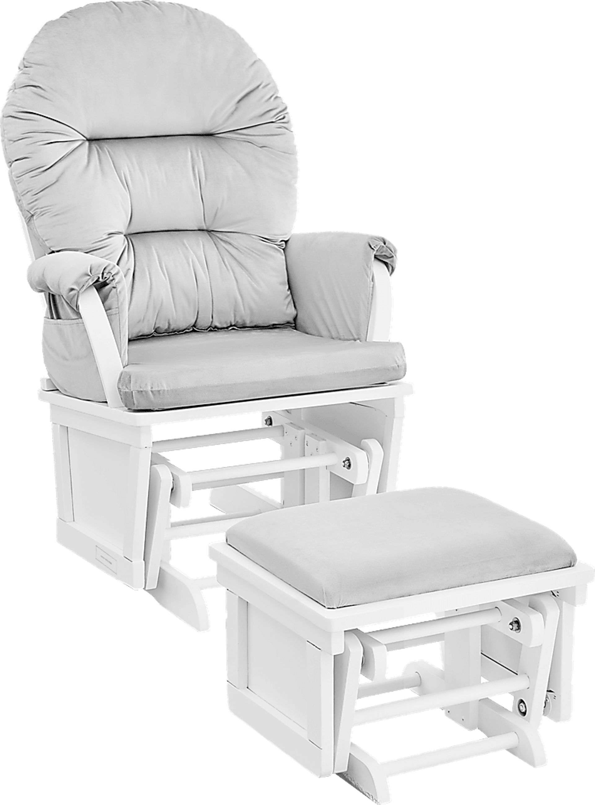 Nursery Faolan Light Gray Glider and Ottoman - Image 1
