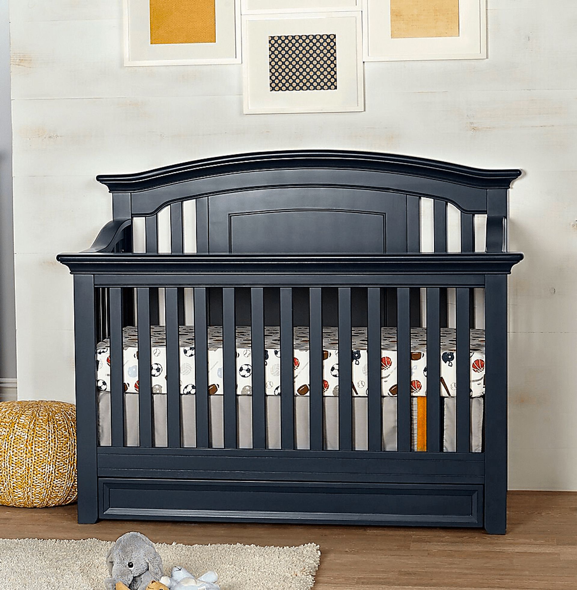 Navy baby crib hotsell