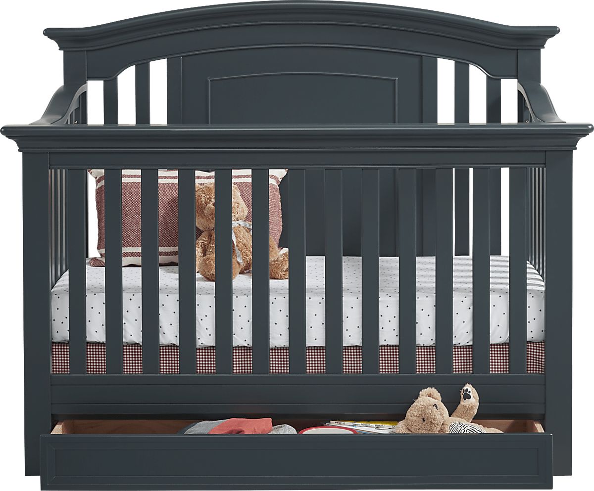 Harborbridge 4 Pc Navy Colors Bedroom Set With Crib, Dresser & Changing