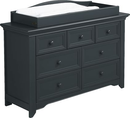 Baby Cache Harborbridge Navy Dresser with Changing Topper and Pad