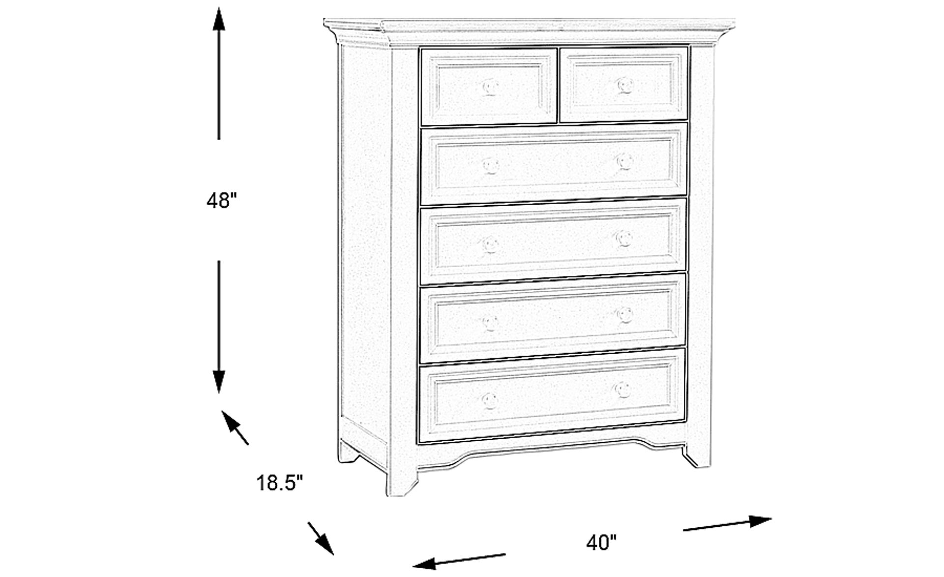 Dimension Image. Please refer to the Dimension Tab on this page for dimension details.