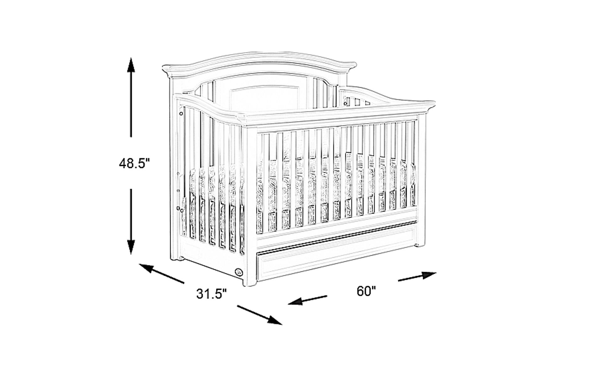 Harborbridge White Colors White Crib