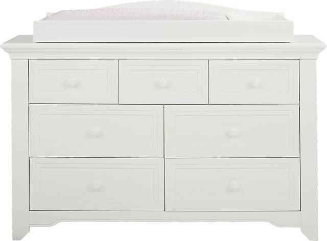 Baby Cache Harborbridge White Dresser with Changing Topper and Pad - Thumbnail - Image 3