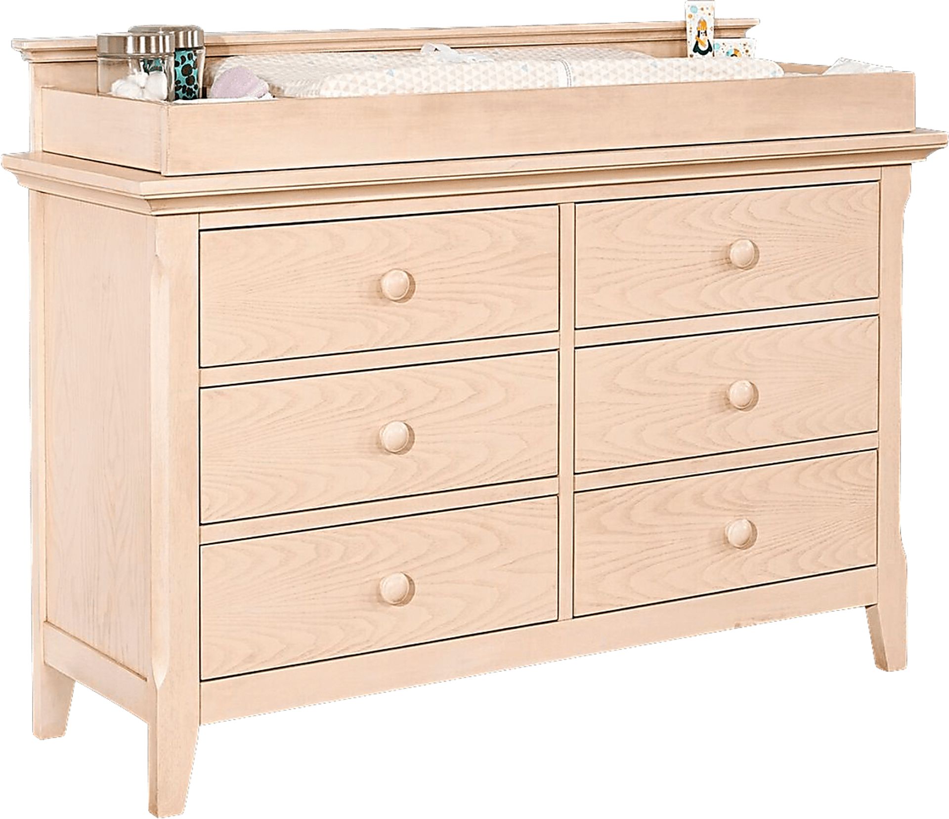 Overland Point Beige Colors Light Wood White Dresser Changing Set Rooms to Go