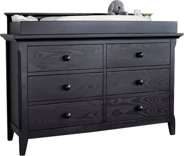 Baby Cache Overland Point Black Dresser with Changing Topper and Pad - Thumbnail - Image 1