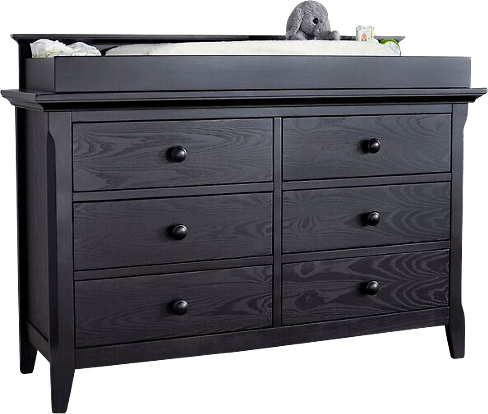 Baby Cache Overland Point Black Dresser with Changing Topper and Pad - Image 1