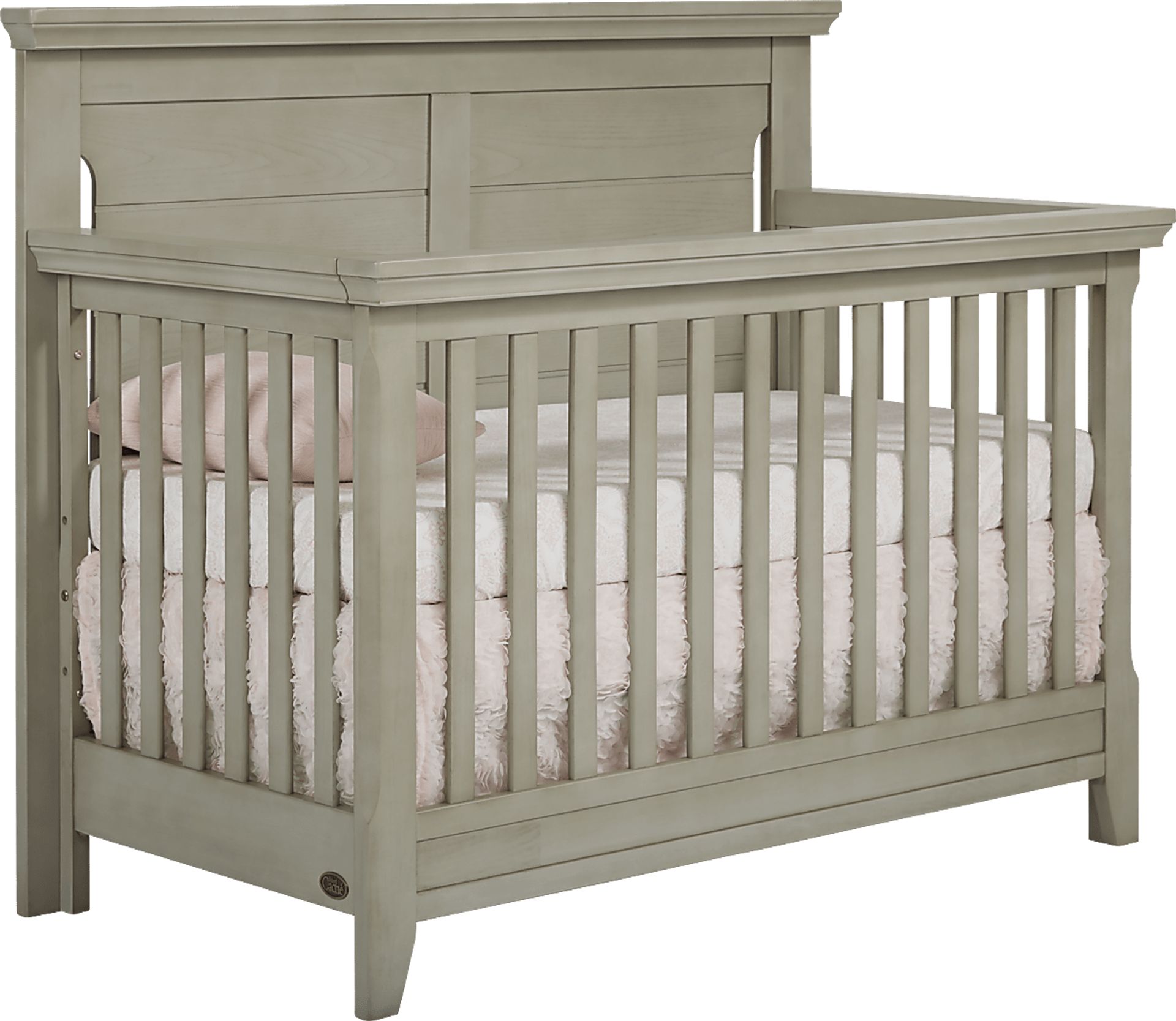 Overland Point 5 Pc Gray Bedroom Set With Crib Dresser Changing Set Toddler Rail Rooms to Go