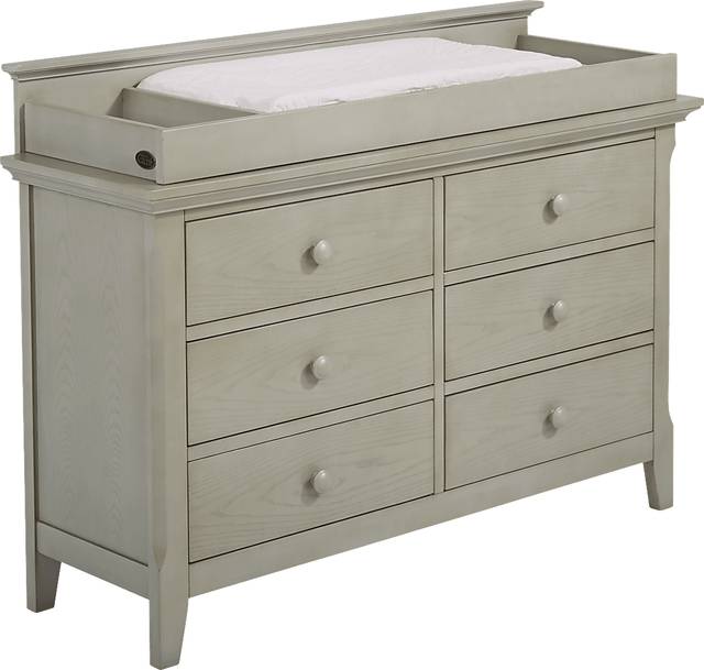 Baby Cache Overland Point Gray Dresser with Changing Topper and Pad - Thumbnail - Image 3