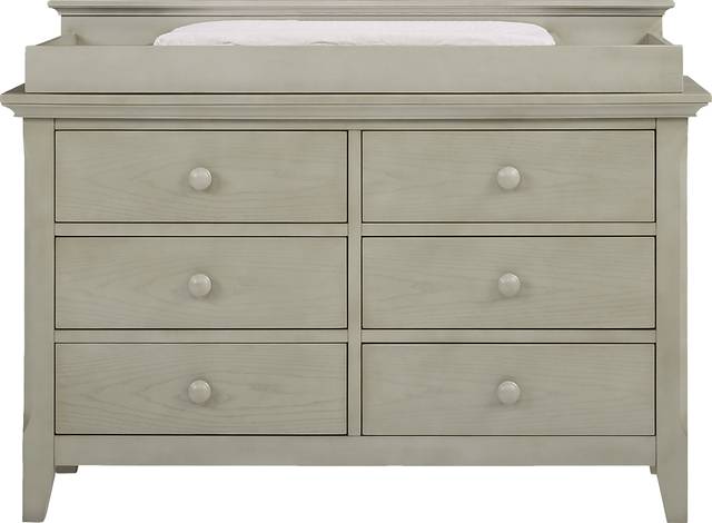 Baby Cache Overland Point Gray Dresser with Changing Topper and Pad - Thumbnail - Image 4