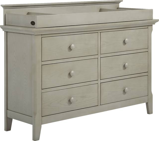 Baby Cache Overland Point Gray Dresser with Changing Topper and Pad - Thumbnail - Image 1