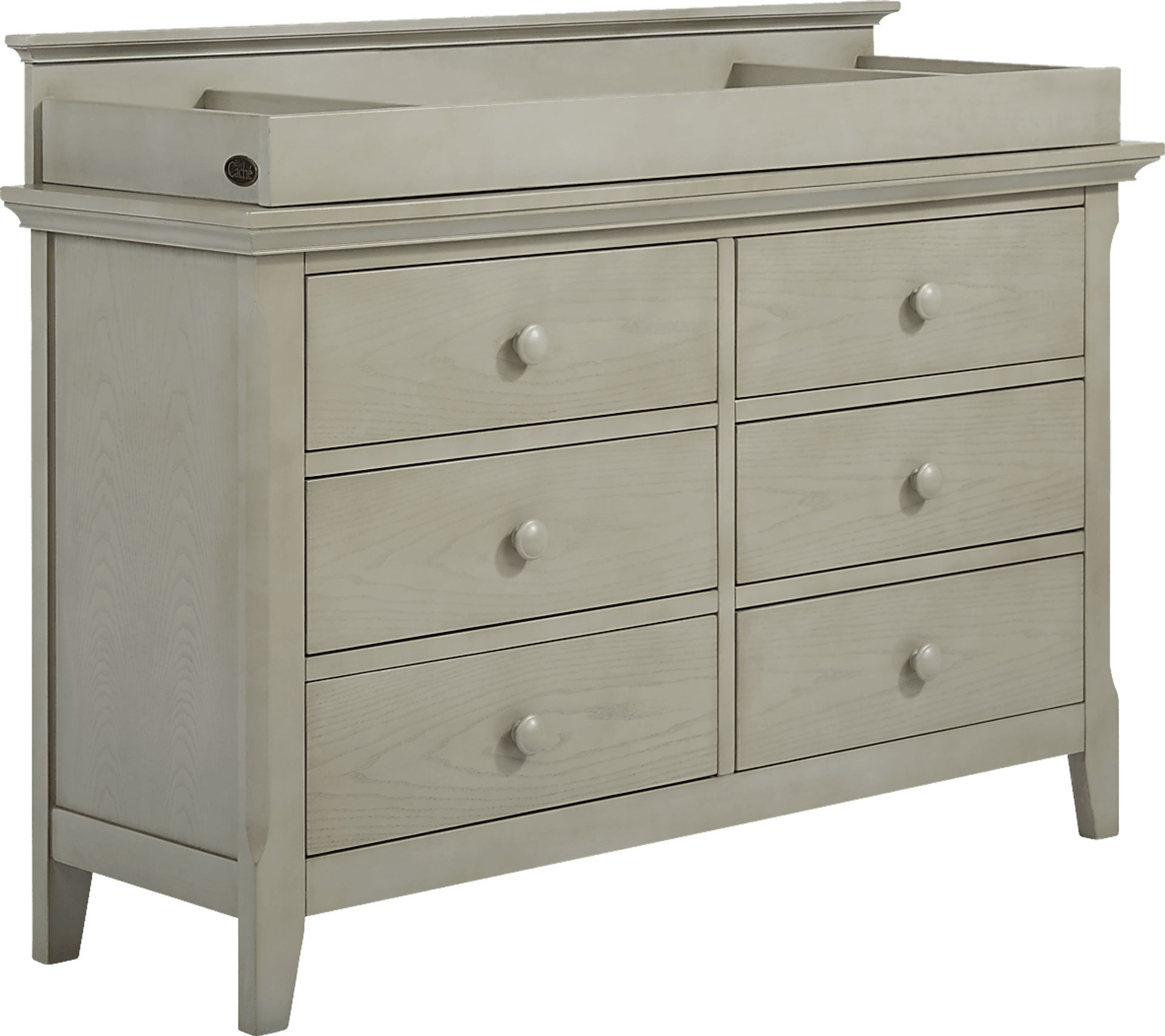 Baby Cache Overland Point Gray Dresser with Changing Topper and Pad - Image 1