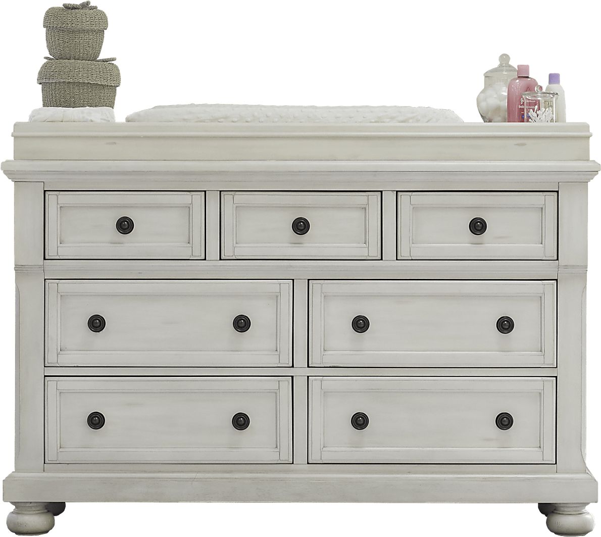 Baby Cache Prestcott Antique White 6 Pc Nursery with Toddler