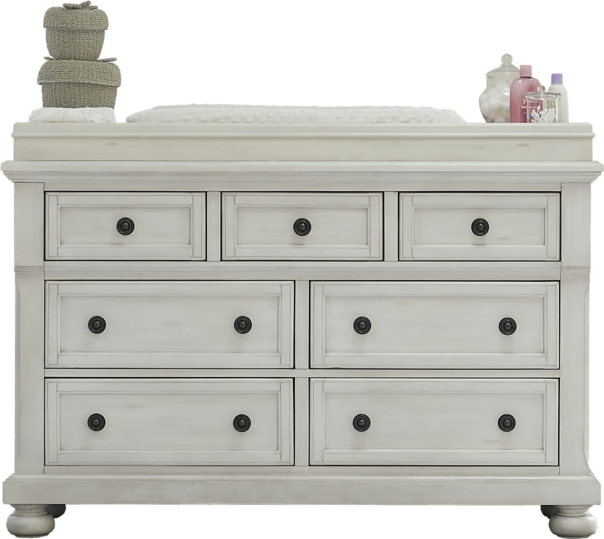 Baby Cache Prestcott Antique White 6 Pc Nursery with Toddler & Conversion Rails - Image 3