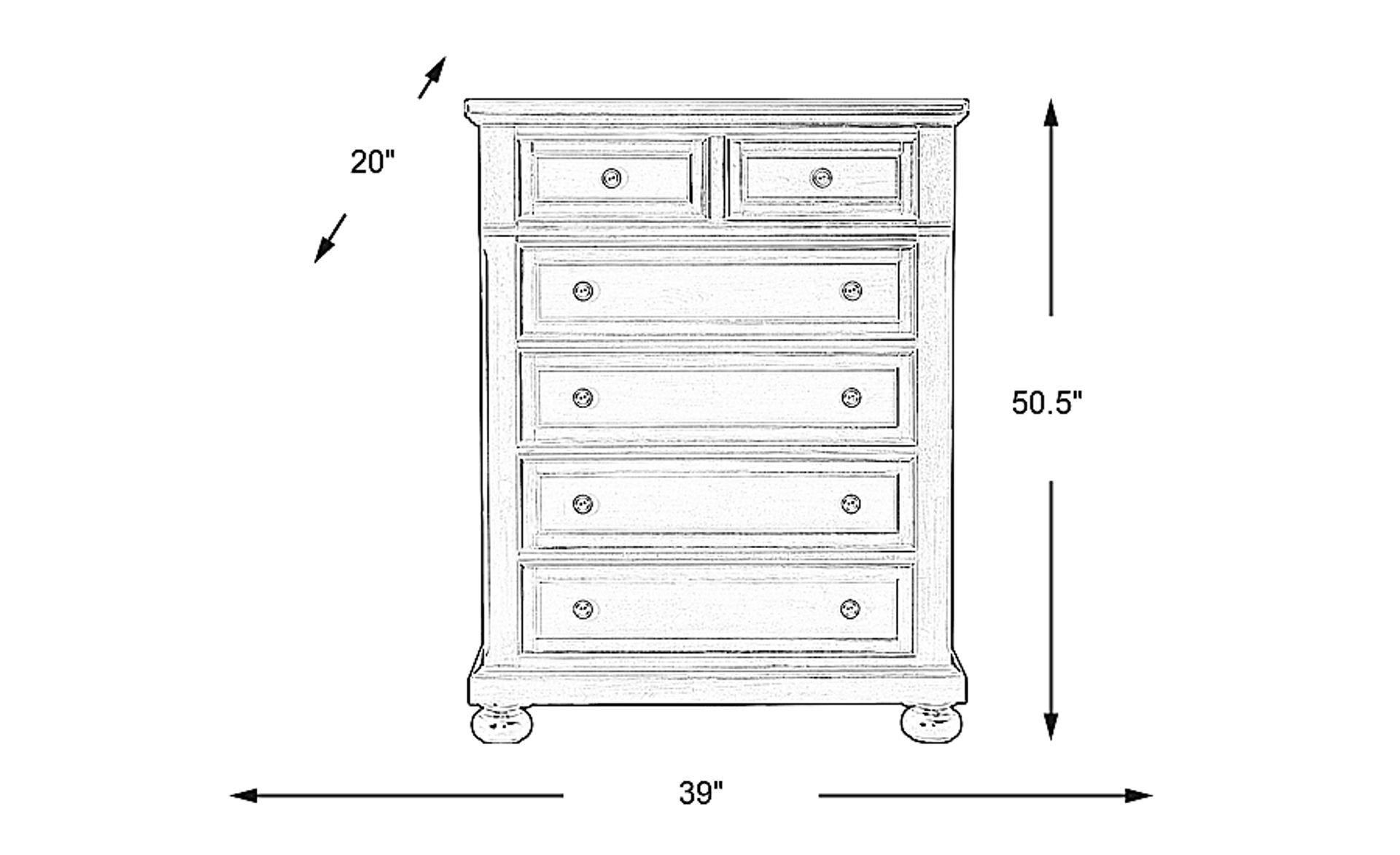 Dimension Image. Please refer to the Dimension Tab on this page for dimension details.