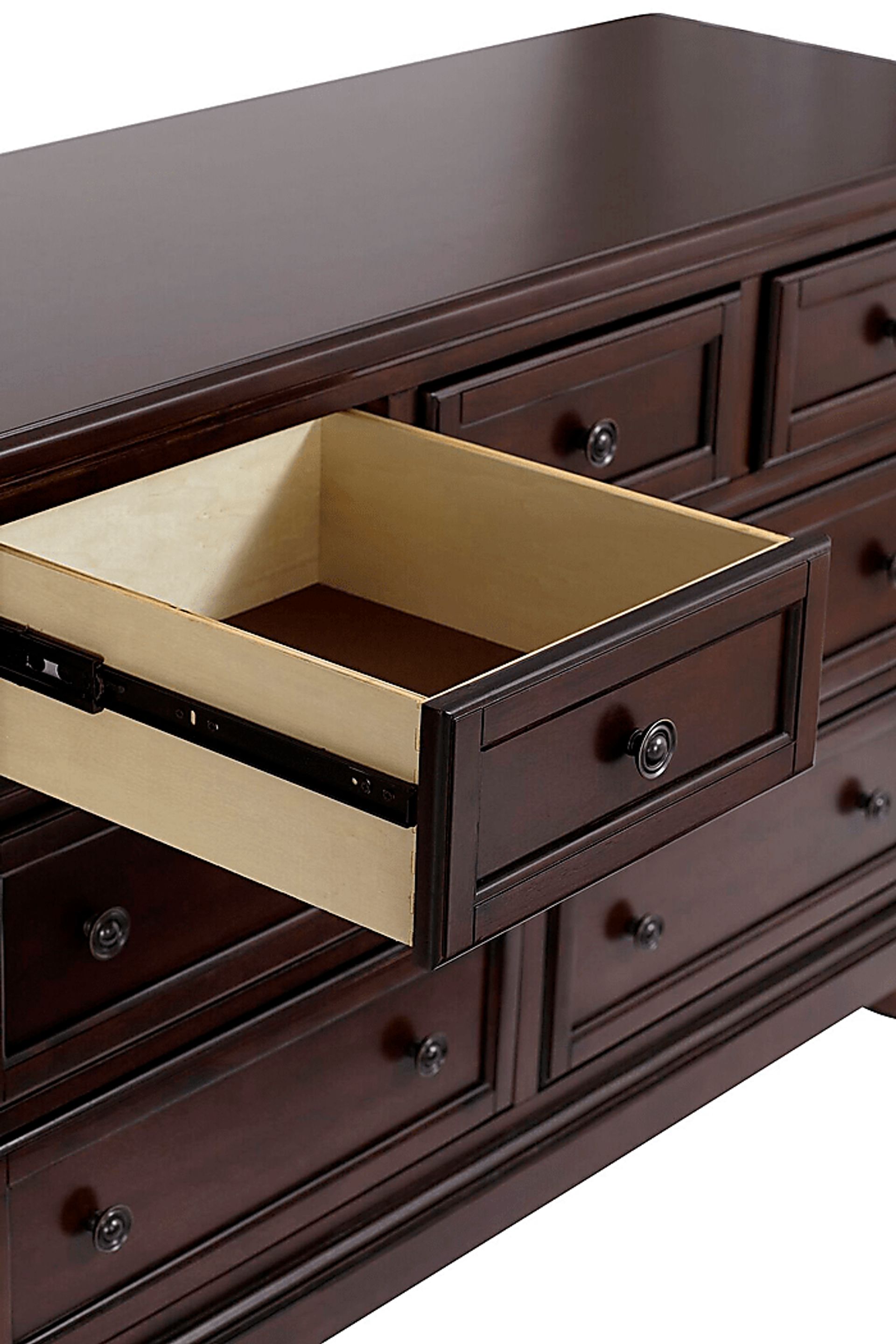 Prestcott Brown Dark Wood Dresser & Changing Set | Rooms to Go