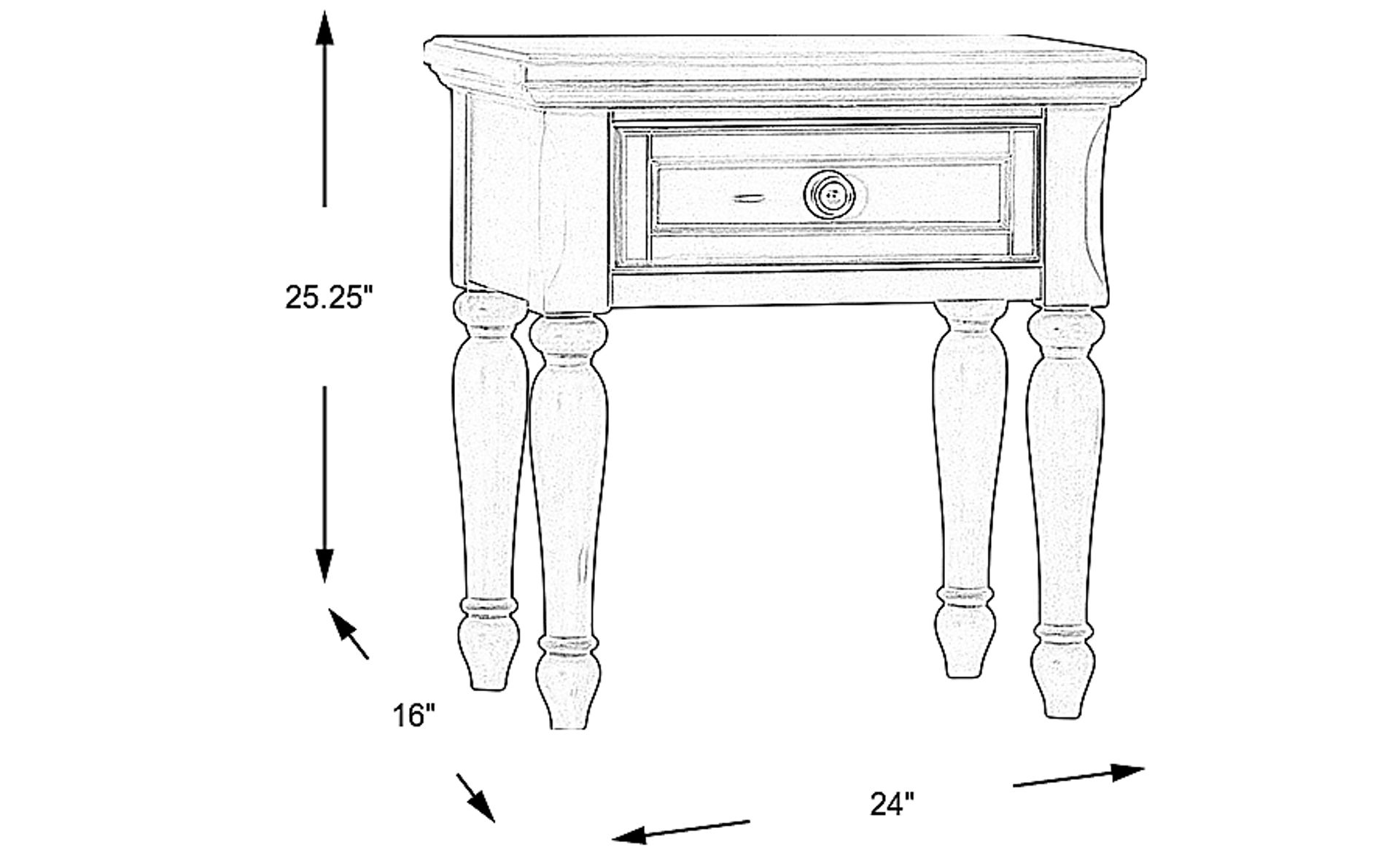 Dimension Image. Please refer to the Dimension Tab on this page for dimension details.