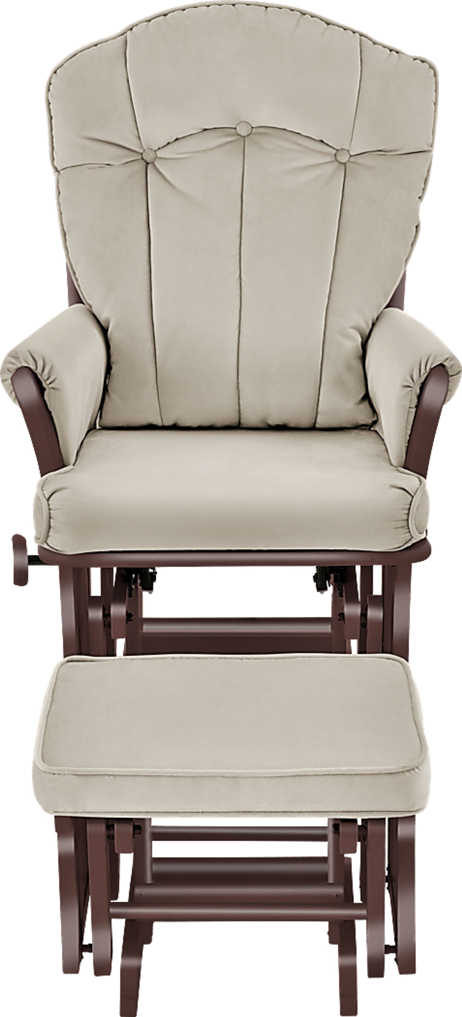 Baby Cache Vanya Beige Glider and Ottoman - Image 2