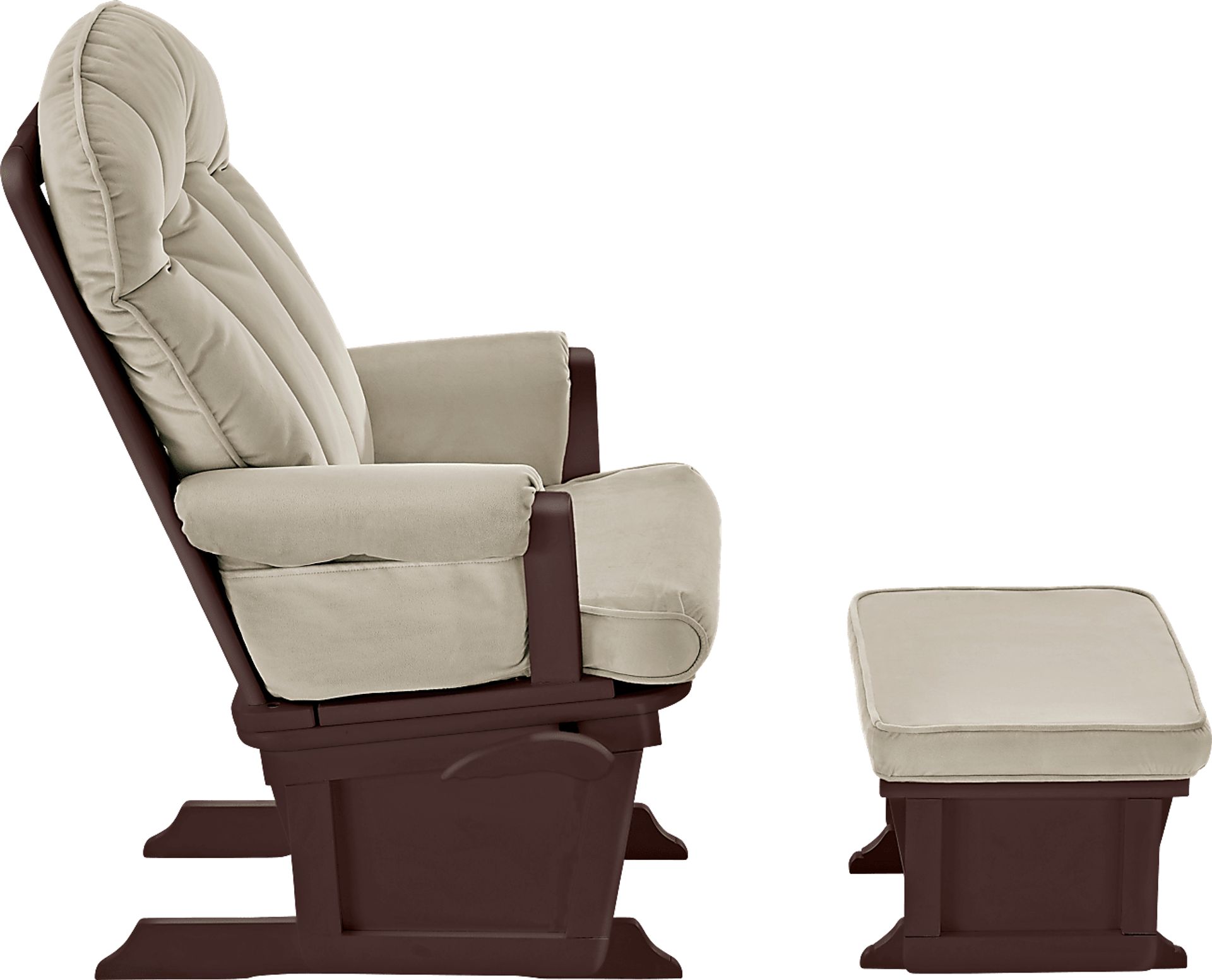 Baby Cache Vanya Beige Glider and Ottoman - Image 3