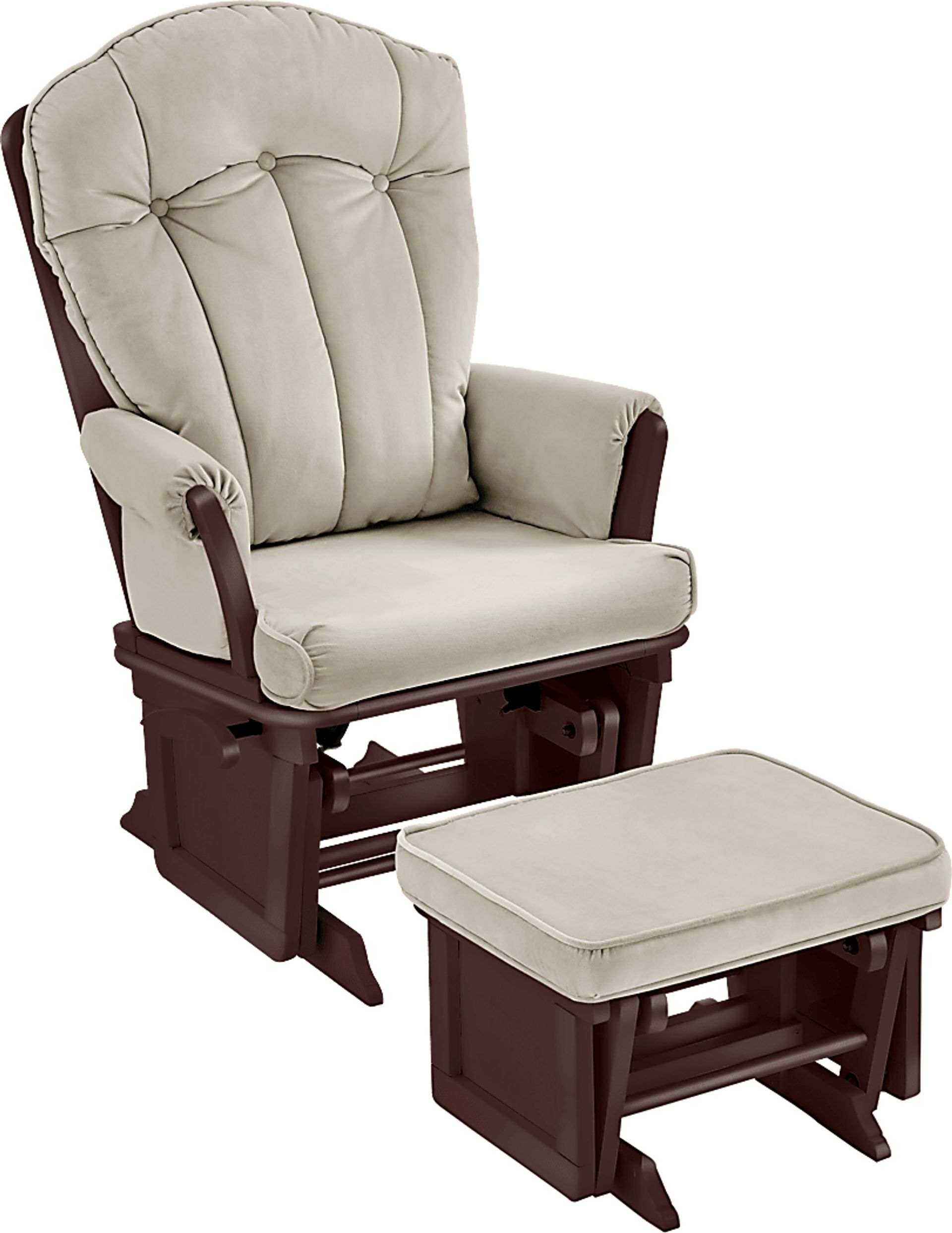Baby Cache Vanya Beige Glider and Ottoman - Image 1