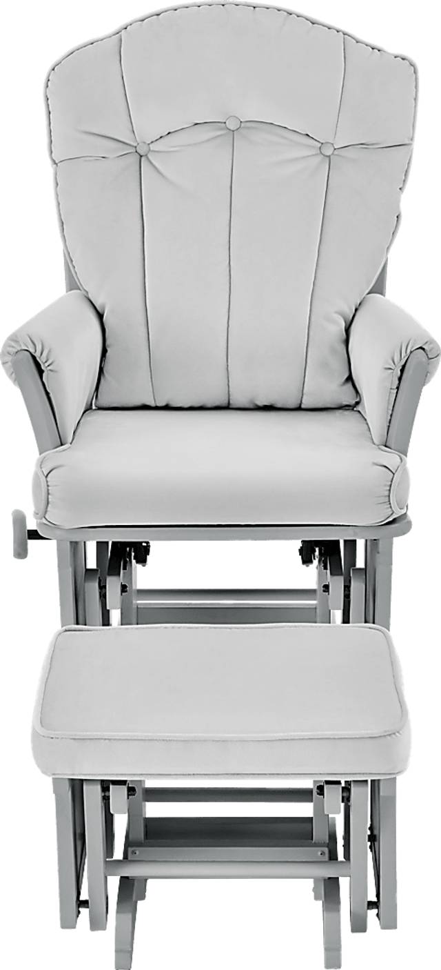 Baby Cache Vanya Light Gray Glider and Ottoman - Thumbnail - Image 2