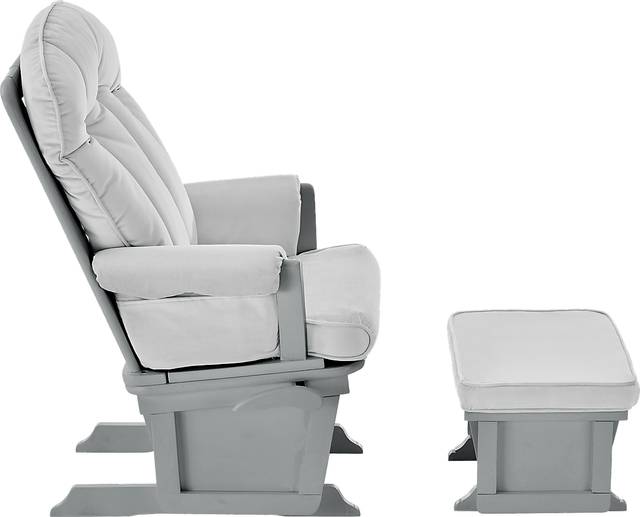 Baby Cache Vanya Light Gray Glider and Ottoman - Thumbnail - Image 3