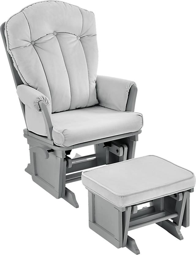 Baby Cache Vanya Light Gray Glider and Ottoman - Thumbnail - Image 1
