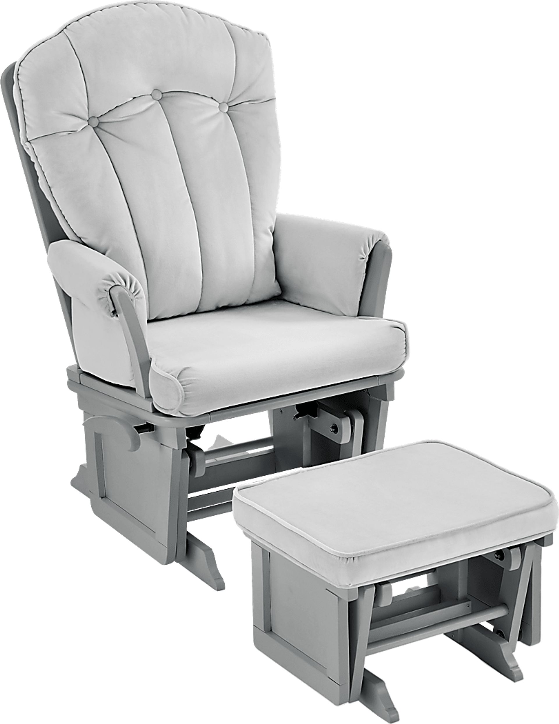 Vanya Light Gray Glider And Ottoman Rooms to Go