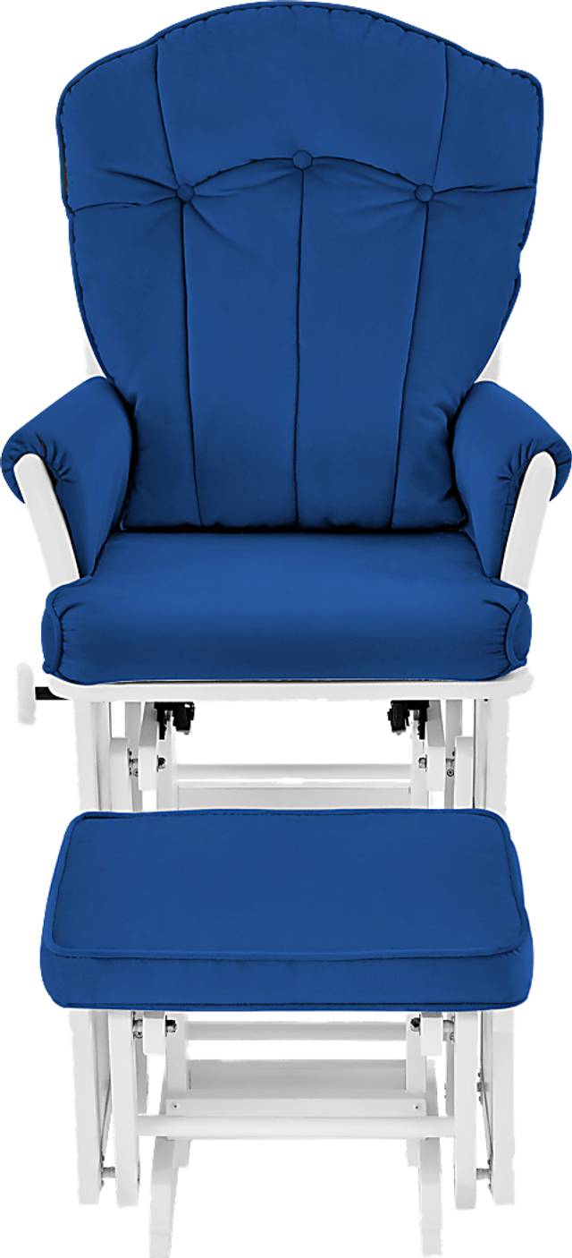 Baby Cache Vanya Navy Glider and Ottoman - Thumbnail - Image 2