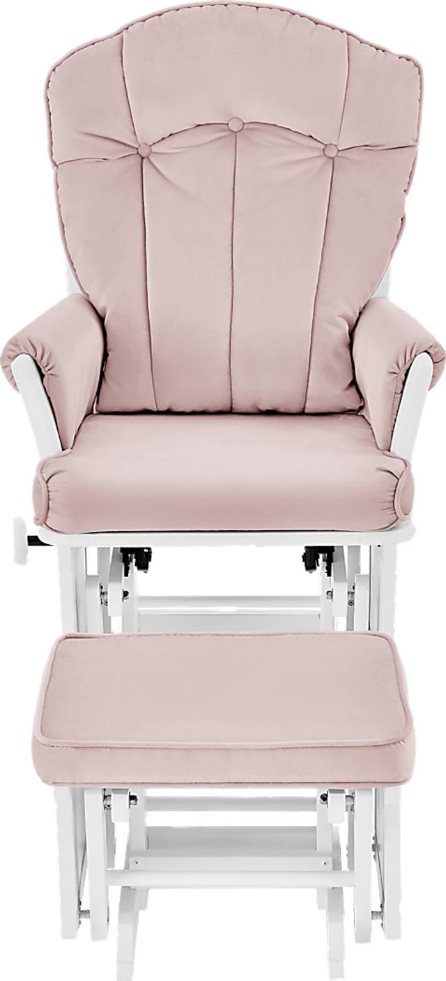 Baby Cache Vanya Pink Glider and Ottoman - Thumbnail - Image 2