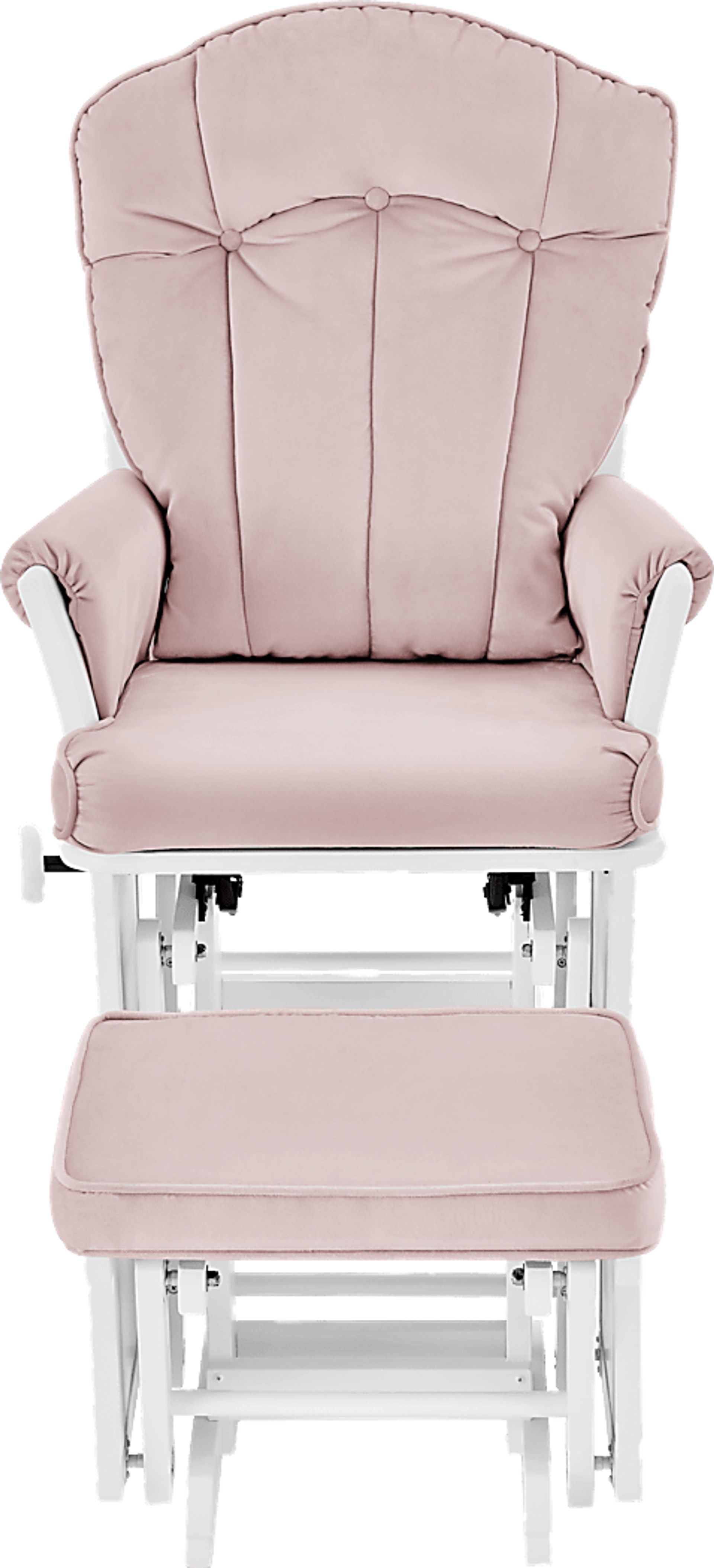 Baby Cache Vanya Pink Glider and Ottoman - Image 2