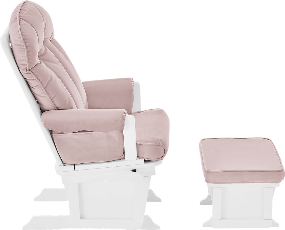 Baby Cache Vanya Pink Glider and Ottoman Rooms To Go
