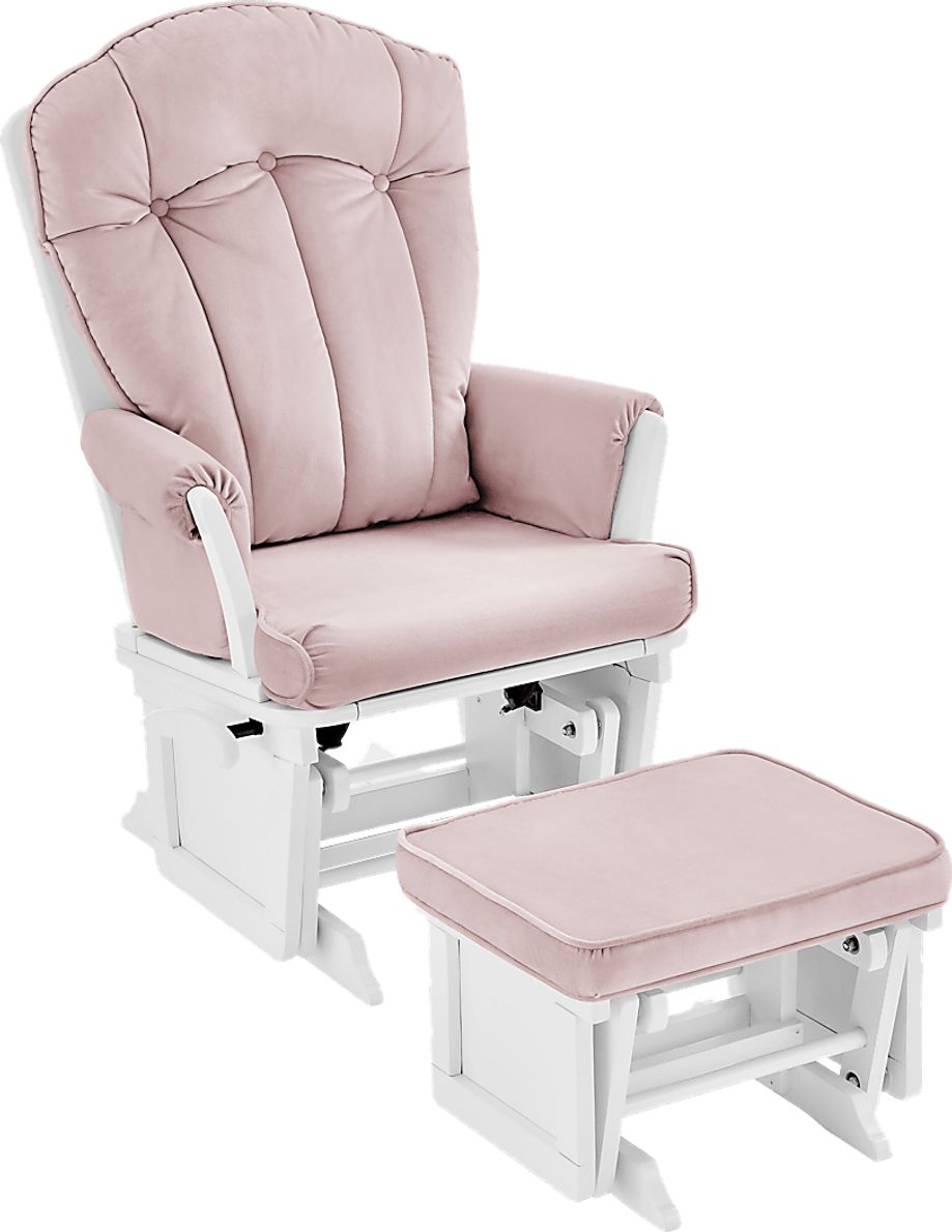 Vanya Pink Glider And Ottoman Rooms To Go
