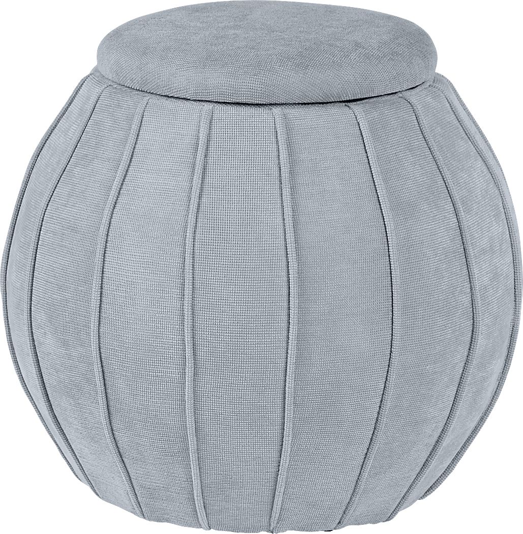 Baccharis Blue/Gray Storage Ottoman